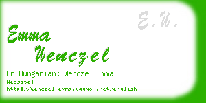 emma wenczel business card